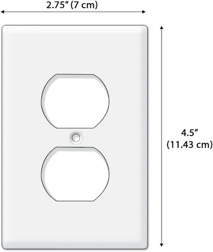 Miniatura 2 de WIRESTER Placa de pared dúplex con cubierta de salida / placa de interruptor - perro cachorro caniche de juguete marrón