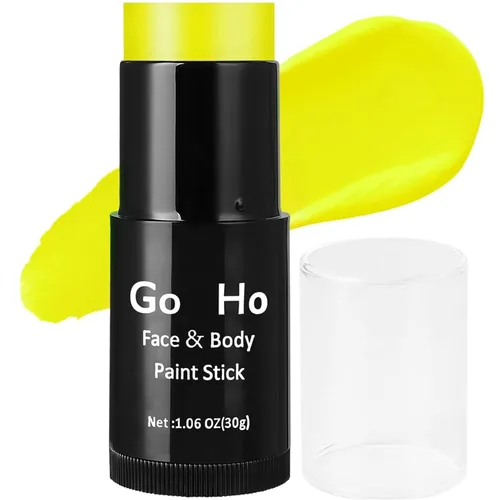 Miniatura 20 de Go Ho Barra de Pintura Facial Azul Mezclable en Crema (29.99 g), Pintura Corporal y Facial Azul Real de Cobertura Total para Adultos, Niños, Palo