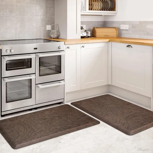 Miniatura 26 de KMAT Tapete de cocina acolchado antifatiga, impermeable, antideslizante, tapete ergonómico cómodo para el hogar, oficina, fregadero, lavandería