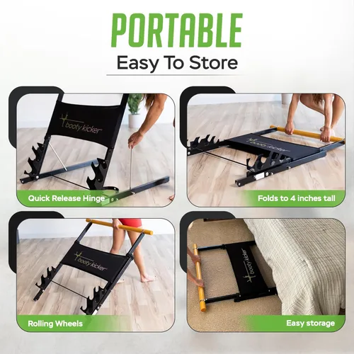 Miniatura 5 de Portable Folding Exercise Bar for Barre, Balance and Ballet Home Workouts, Strong Freestanding Stable Design