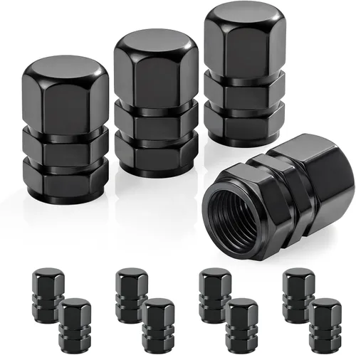 JUSTTOP - Tapones para válvula de neumático de coche, 12 tapas de aire, universales para autos, SUVs, bicicletas, camiones y motocicletas, color