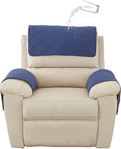 Miniatura 11 de XMAYODS Funda impermeable para sillón con reposabrazos, fundas antideslizantes para sofá y reposacabezas, fundas para respaldo, fundas para sillón