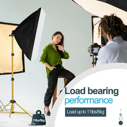 Miniatura 6 de EMART Soporte de luz de 7 pies para fotografía, soporte de trípode portátil para fotos y video, paquete de 2 soportes de iluminación con funda