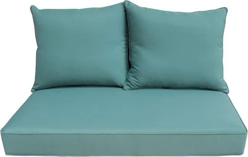 Miniatura 14 de Cojines para muebles de patio, cómodos cojines de asiento profundo, para asiento de dos plazas, para interiores y exteriores, color negro