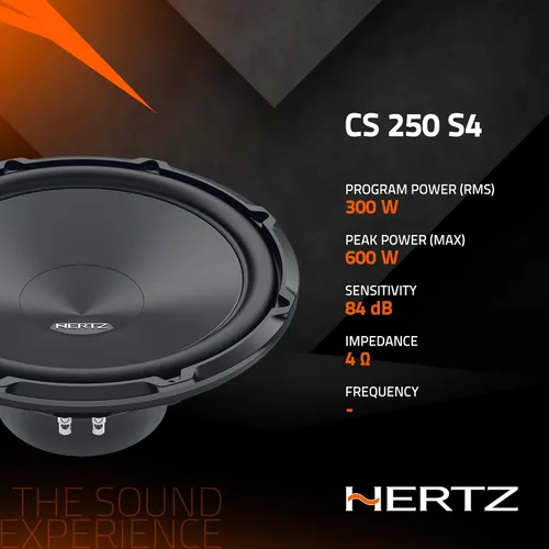Miniatura 5 de HERTZ Cento Series CS-250-S4 Subwoofer SVC RMS de 4 ohmios de 10" (250 mm) 300 vatios