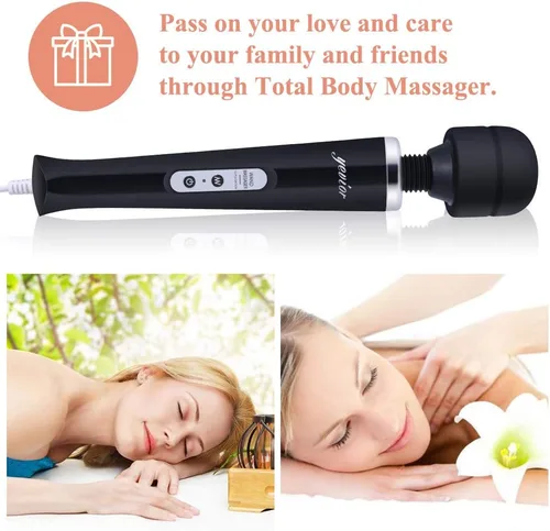 Miniatura 6 de YEVIOR Potente masajeador de mano con cable con 10 ajustes de pulso, vibración fuerte para mujeres, masajeador personal de terapia corporal total