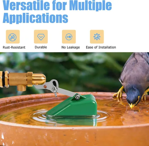 Miniatura 4 de Válvula de flotador de latón de 1/2 pulgada con brazo ajustable, válvula controladora de nivel de agua de 40 PSI, válvula de bola de flotador
