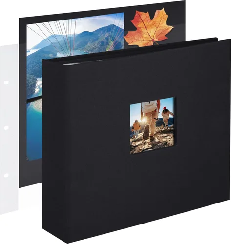 Miniatura 23 de 1DOT2 Álbum de fotos de scrapbook DIY grande de 12 x 12 pulgadas con 3 anillos, diario con 30 fundas de plástico, 60 páginas y cubierta de papel