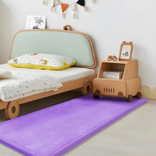 Miniatura 12 de Huloo Sleep - Tapete de juego para bebé, tapete de espuma viscoelástica de 1.3 pulgadas de grosor, terciopelo coral suave, antideslizante, Gris