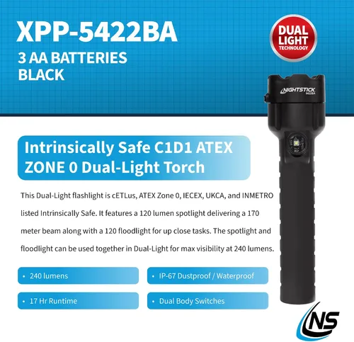 Miniatura 2 de Nightstick XPP-5422GMXA Linterna de doble luz intrínsecamente segura con imanes - 3 AA (no incluidos) - Verde - ATEX