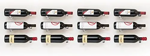 Miniatura 3 de Wine Racks America - Kit de diseño de 12 botellas de vino con collares en plata
