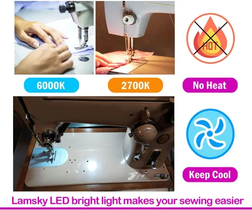 Miniatura 5 de BA15D - Bombilla LED de doble contacto para máquina de coser con base de bayoneta AC110-130V, T3/T4/C7/S6, luz diurna de 4 W, 6000 K, bombilla