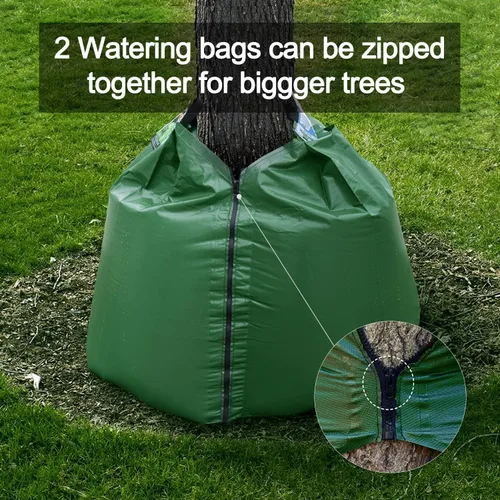 Miniatura 6 de Bolsas de riego de árboles de 20 galones, reutilizables, resistentes, bolsas de agua de liberación lenta para árboles, bolsas de riego por goteo