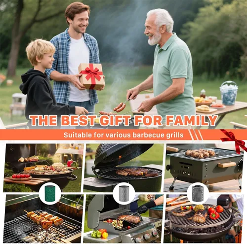 Miniatura 7 de Hillyfe Cepillo de parrilla para exteriores, cepillo de parrilla recargable inalámbrico con 3 cabezales de cepillo, cepillos de limpieza eléctricos