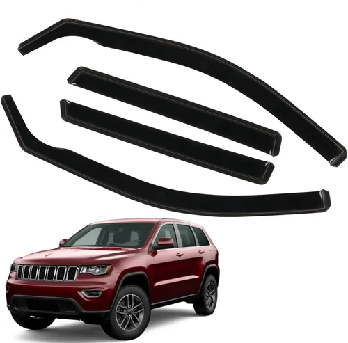 Miniatura 12 de Protectores de lluvia in Channel para Jeep Grand Cherokee L 2021, 2022, 2023, 2024, 2025 2026, deflectores de viento laterales duraderos, viseras