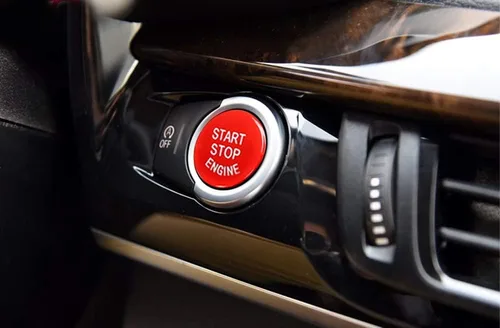 Miniatura 2 de iJDMTOY Botón de arranque/parada a presión con motor rojo deportivo de carreras estilo TRD compatible con Toyota Supra GR A90 2020 en adelante
