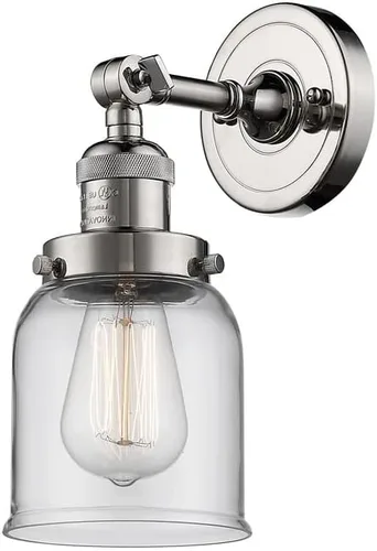Miniatura 28 de Innovations 203-BB-G54 1 Aplique de luz, pantalla de campana pequeña, latón cepillado