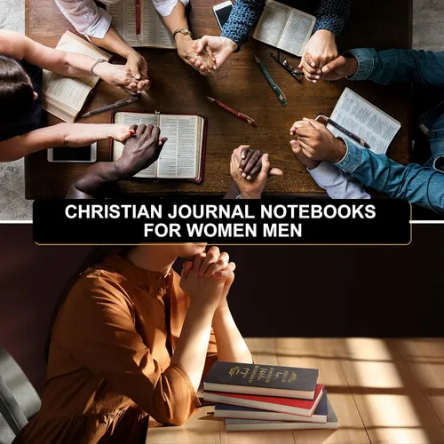 Miniatura 7 de Crtiin 20 cuadernos de notas religiosos a granel con bolígrafo motivacional, versículo bíblico inspirador, diario de oración de cuero, regalos