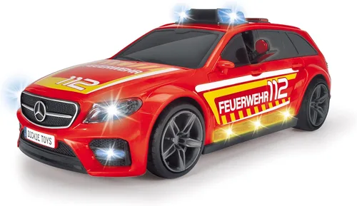 Dickie Toys 203716018ONL Mercedes AMG E43 (11.8 in) - Camión de bomberos motorizado con luz y sonido - para niños a partir de 3 años, individual,