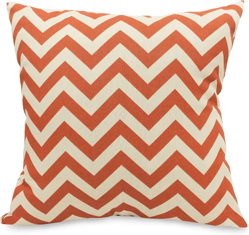 Majestic Home Goods Almohada grande para interiores y exteriores, color naranja quemado, 20 pulgadas de largo x 8 pulgadas de ancho x 20 pulgadas de