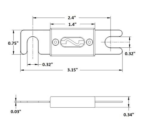 F.S.P Fusible ANL de cerámica 50A 50 amperios para vehículo de automóvil, sistema de audio y video marino, paquete de 2 (50 amperios)