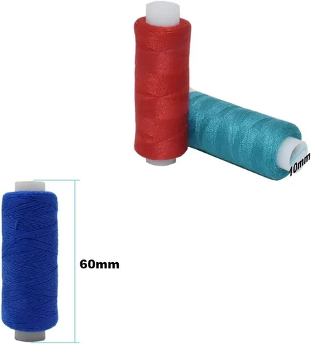 Miniatura 2 de Kits de hilos de coser de poliéster 30 carretes de 250 yardas por carrete para coser a máquina a mano (30 colores)