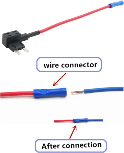 Miniatura 3 de Paquete de 2 adaptadores de fusible para agregar un circuito para mini-cuchilla + 8 fusibles mini (5A, 7.5A, 10A, 15A)