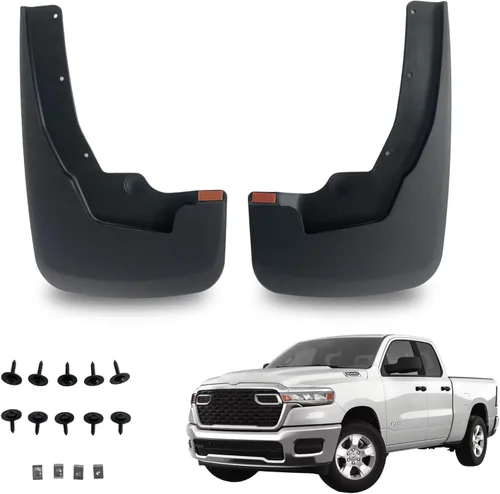 Miniatura 10 de RMOURTEKK Aletas de barro compatibles con Dodge Ram 2019-2023 2024 Ram 1500 (Nuevo Estilo de Carrocería) con Aletas de Guardabarros OEM Juego