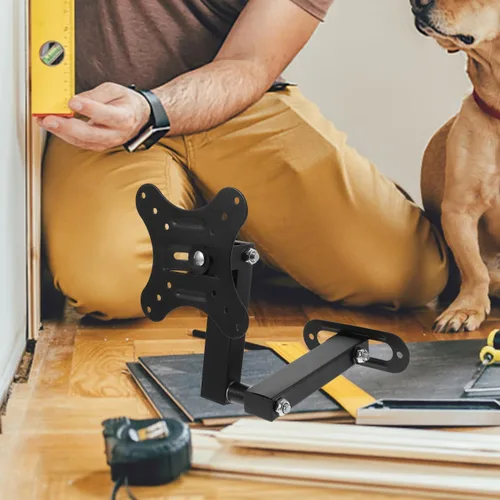 Miniatura 8 de Artibetter Soporte de pared ajustable para monitor de TV para pantallas de diseño retráctil que ahorra espacio, compatible con la oficina en casa
