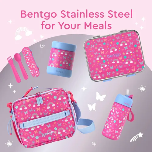 Miniatura 6 de Bentgo Kids Tarro de Comida de Acero Inoxidable - Contenedor de Alimentos Calientes o Fríos de 11oz a Prueba de Fugas con Doble Aislamiento