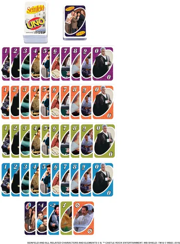 Miniatura 4 de Mattel Games UNO Seinfeld - Juego de cartas para niños, adultos y noches familiares con baraja coleccionable y reglas especiales inspiradas