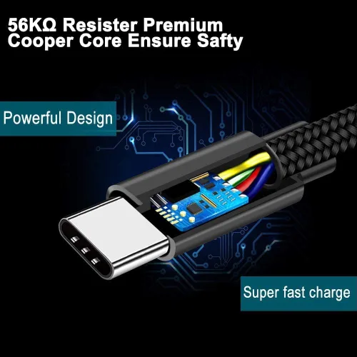 Miniatura 5 de Kimzee - Cable USB C de 11 pulgadas de carga corta USB C de 11 pulgadas, cable de carga rápida portátil para Samsung Galaxy S10 S10E S9 S8 S20 Plus