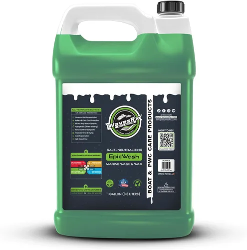 Miniatura 7 de WAVESRX Jabón neutralizante de sal y lavado de moto acuática con protección de superficie SiO2 (EpicWash +), limpiador de grado marino elimina sal