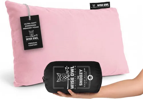 Miniatura 14 de Wise Owl Outfitters - Almohada de camping - Almohada de espuma viscoelástica para viajes en avión, senderismo, mochilero y uso al aire libre - Gris