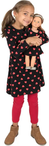 Miniatura 67 de Leveret - Conjunto de vestidos a juego para niña y para muñeca, 100% algodón, gran variedad de estilos, (tallas de 2 a 14 años)