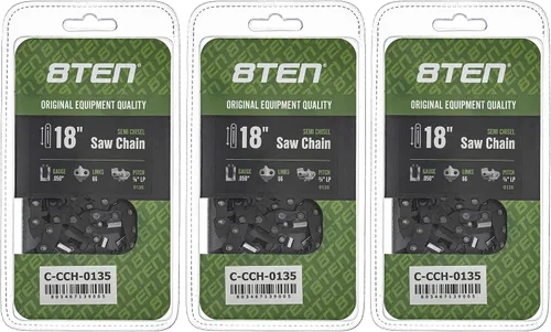 Miniatura 141 de 8TEN Cadena de motosierra semi cincel de 6 pulgadas .050 1/4 42 DL para Worx WG320 Black & Decker LLP120 (paquete de 3)
