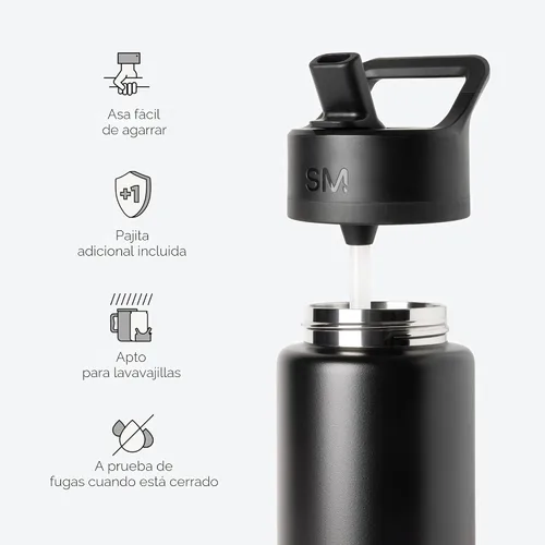 Miniatura 3 de Simple Modern Summit - Botella de agua con tapa con pajilla, vaso aislado de acero inoxidable a prueba de fugas de Disney de 30 onzas, regalos