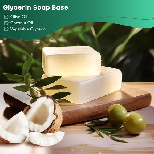 Miniatura 5 de EDSRDRUS Base de jabón de glicerina sin perfume de 4 libras, base de jabón hidratante hecha a mano para manualidades, glicerina vegetal y aceite
