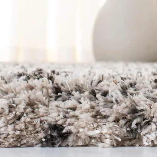 Miniatura 4 de SAFAVIEH Iceland Shag Collection Alfombra Pasillo - 2' x 8', Crema y Gris, Diseño Moderno, Fácil Cuidado, 2.5 pulgadas de Grosor, Ideal para Áreas