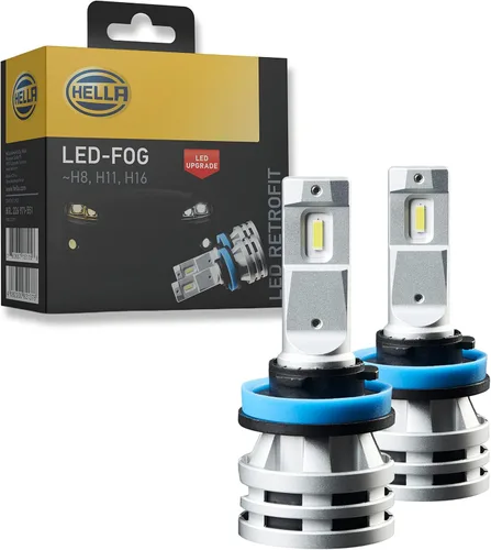 Miniatura 6 de Hella Bombilla LED antiniebla H3 – Luz blanca fría de 6500 K – Bombilla LED H3 para reemplazo de lámpara antiniebla – Paquete de 2 LED Retro Fit
