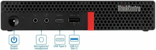 Miniatura 5 de Lenovo ThinkCentre M920q Tiny Desktop, Intel 6 Core i5-8500T, 16 GB de RAM, SSD NVME de 256 GB, HDMI, DisplayPort, WiFi, Bluetooth, teclado