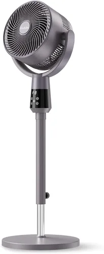 Ventilador de pedestal oscilante, ventilador de pie ultra silencioso de 25 dB con 8 velocidades, temporizador de 12 horas, circulación de aire de