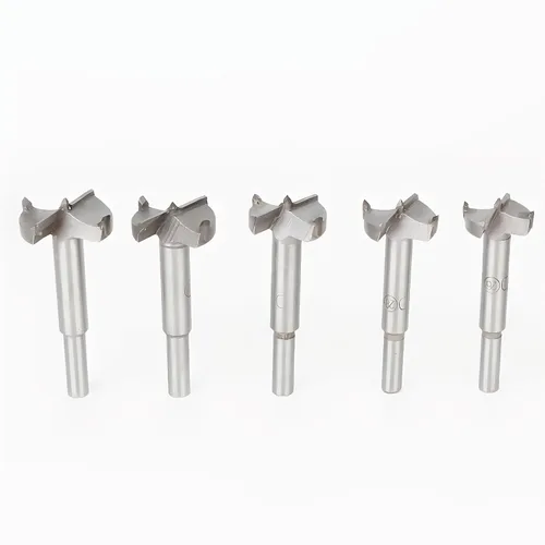 Miniatura 2 de Forstner Brocas de 15 a 1.378 in, 5 piezas, brocas de carburo Forstner de acero de alta velocidad con agujero de perforación de ala plana, bisagra