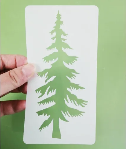 Miniatura 3 de 15 plantillas de árboles, pino abeto ciprés cedro de 3 x 6 pulgadas, plantillas de bosque de árboles de Navidad para pintar, plantillas de árbol