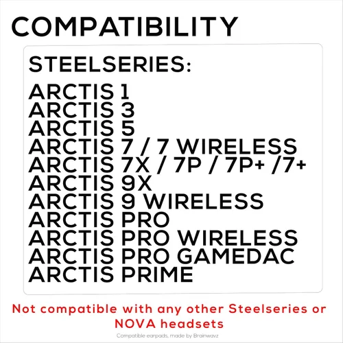 Miniatura 2 de Almohadillas de gel para juegos SteelSeries Arctis 1, Arctis 3, Arctis 5, Arctis 7, Arctis 9X, Arctis Pro y Arctis Prime Earpads para auriculares