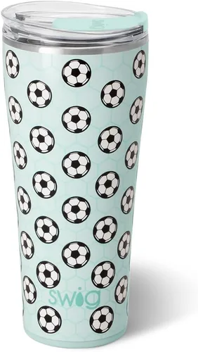 Miniatura 67 de Swig Life - Vaso de 22 oz con aislamiento térmico, vaso de café con tapa, apto para portavasos, apto para lavavajillas, acero inoxidable, taza