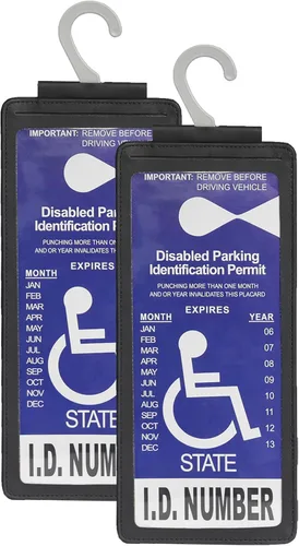 Portaplacas portátil para discapacitados para auto - Protector ultra transparente para portaplacas de discapacitados con asa y funda - Portaplacas