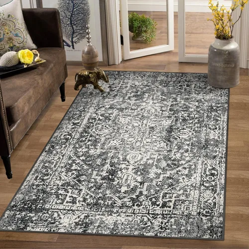 Miniatura 11 de Morebes Alfombra Bohemia Azul para Baño 2x4.3 pies, Alfombra de Pasillo Lavable Antideslizante Tapete de Baño Suave, Alfombras de Piso