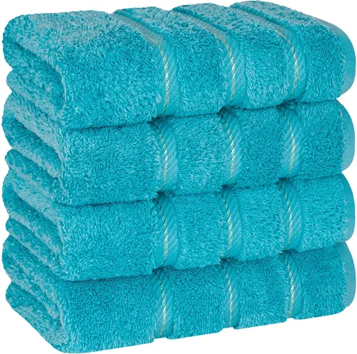Miniatura 79 de American Soft Linen - Juego de 4 toallas, 100% de algodón turco, 27 x 54 pulgadas, tamaño extragrande, toallas para la ducha, color amarillo