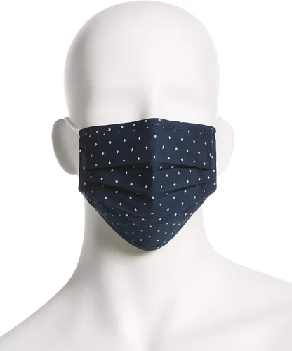 Miniatura 7 de Perry Ellis - Cubrebocas estándar de tela plisada, reutilizables (paquete de 3, estampados y colores surtidos)